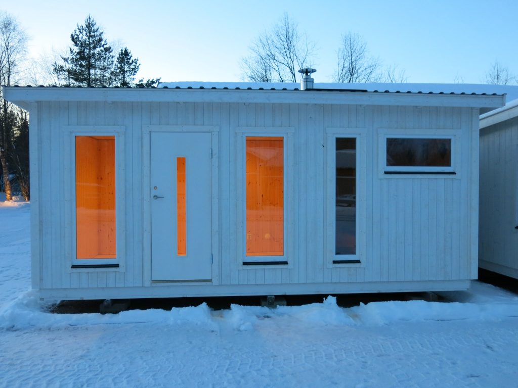 bastu med med ljudanläggning