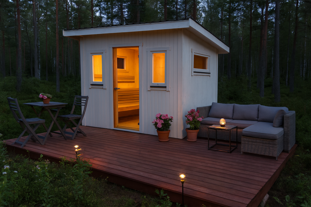 färdig bastustuga