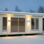 bastu med vacker inomhus panel