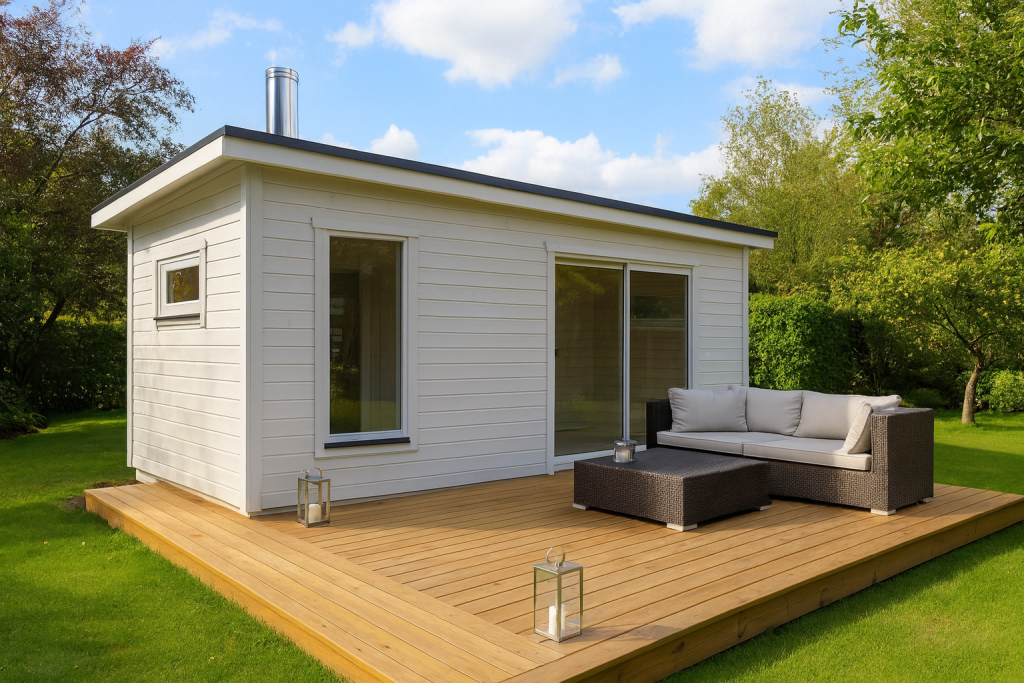 ljus och fräsch bastustuga