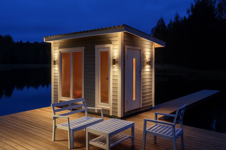 bastu med litet förrum