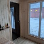 Bastustuga med litet omklädningsrum