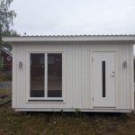 Bastustuga med litet relaxrum