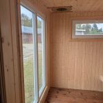 Bastustuga med litet relaxrum