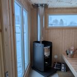 Bastustuga med litet omklädningsrum